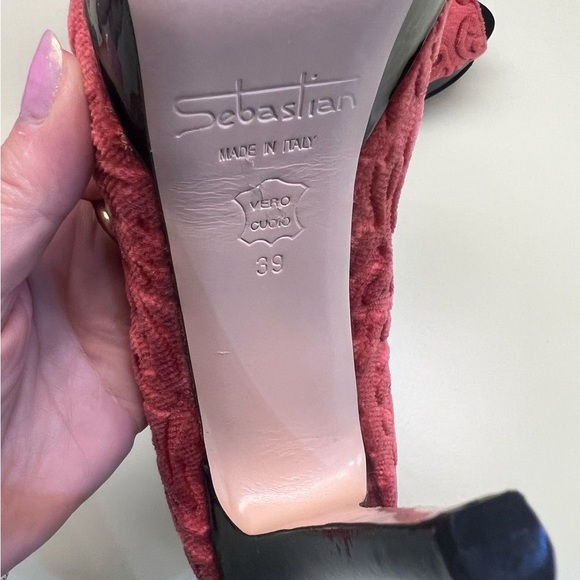 Red Peep Toe Heels - Picture 6 of 14